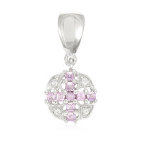 Unheated Ceylon Purple Sapphire Silver Pendant