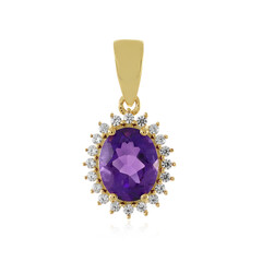 Siberian Amethyst Silver Pendant