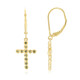 Fancy Diamond Silver Earrings