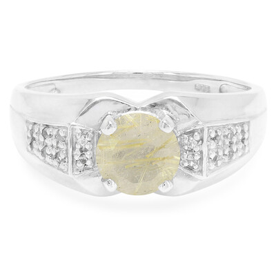 Rutile Quartz Silver Ring