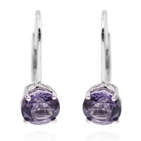 Blueberry Quartz Silver Earrings
