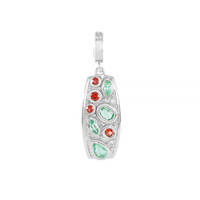 Russian Emerald Silver Pendant