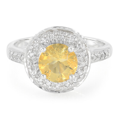 Fire Opal Silver Ring