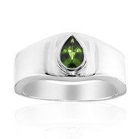 Green Tourmaline Silver Ring