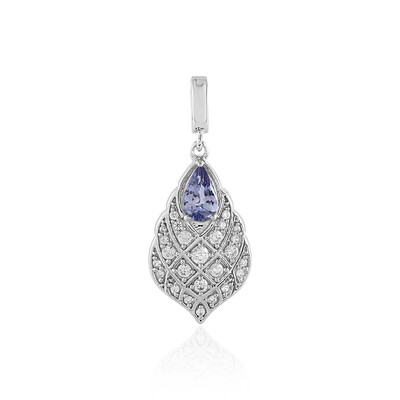 Unheated Tanzanite Silver Pendant