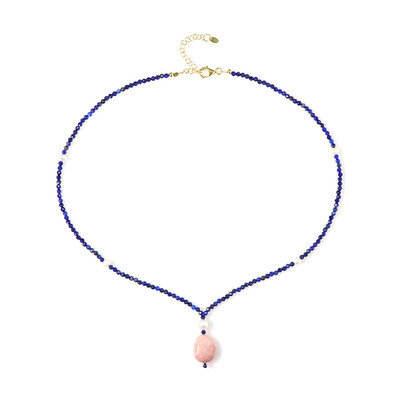 Pink Opal Silver Necklace