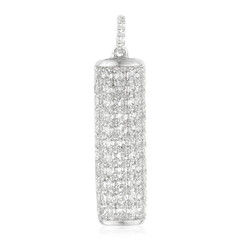 White Topaz Silver Pendant