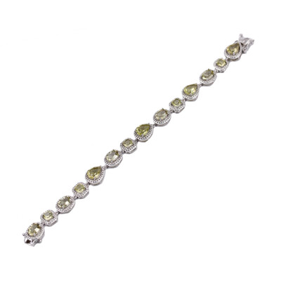 Ouro Verde Quartz Silver Bracelet