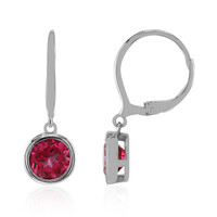 Pink Topaz Silver Earrings