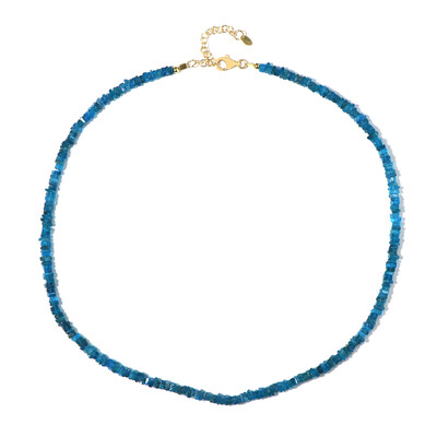 Neon Blue Apatite Silver Necklace