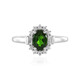 Russian Diopside Silver Ring
