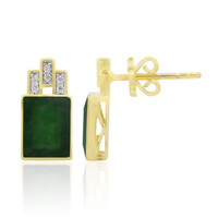 9K Emperor Jadeite Gold Earrings