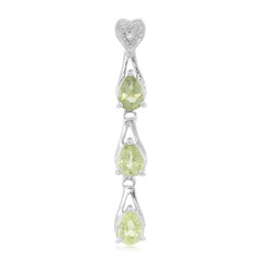 Cuprian Tourmaline Silver Pendant