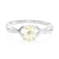 Canary Kunzite Silver Ring