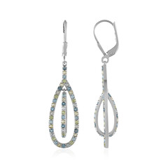 London Blue Topaz Silver Earrings (KM by Juwelo)