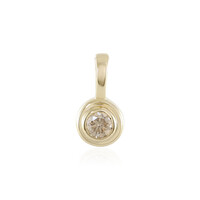 9K I2 Champagne Diamond Gold Pendant