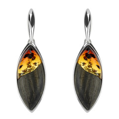 Multi Gem Silver Earrings