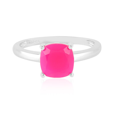 Raspberry Chalcedony Silver Ring