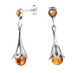 Baltic Amber Silver Earrings