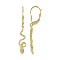 I3 Champagne Diamond Silver Earrings