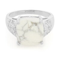 Howlite Silver Ring