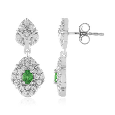Tanzanian Tsavorite Silver Earrings