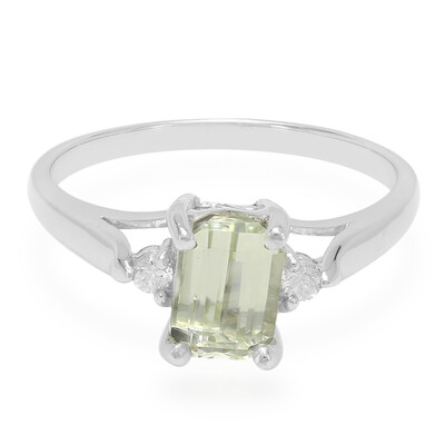 Canary Kunzite Silver Ring