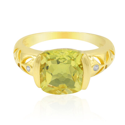 Lemon Citrine Silver Ring