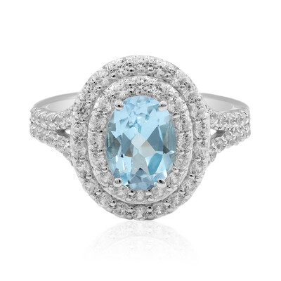 Sky Blue Topaz Silver Ring