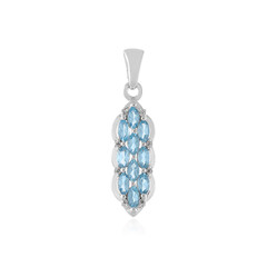 Swiss Blue Topaz Silver Pendant