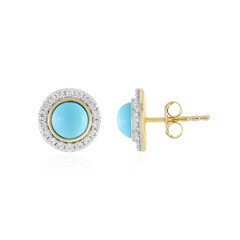 Sleeping Beauty Turquoise Silver Earrings