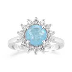 Blue Pastel Quartz Silver Ring
