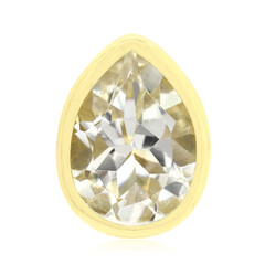 White Topaz Silver Pendant