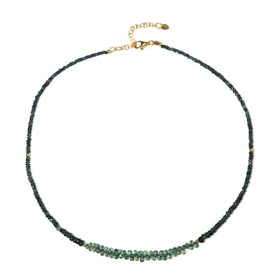 Green Sapphire Silver Necklace