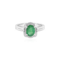 Zambian Emerald Silver Ring