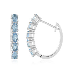 Aquamarine Silver Earrings