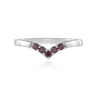 I2 Purple Diamond Silver Ring