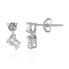 White Topaz Silver Earrings