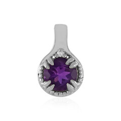 Zambian Amethyst Silver Pendant
