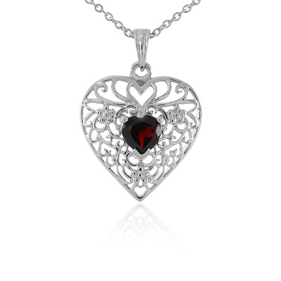 Mozambique Garnet Silver Necklace
