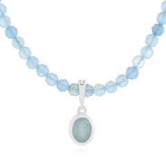 Aquamarine Silver Necklace