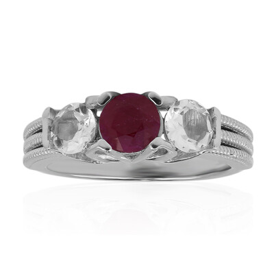 Kenyan Ruby Silver Ring