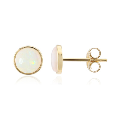9K White Opal Gold Earrings