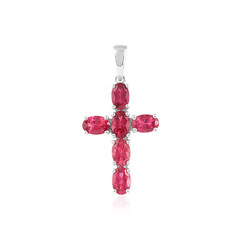 Rubellite Silver Pendant