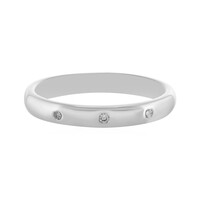 I4 (J) Diamond Silver Ring