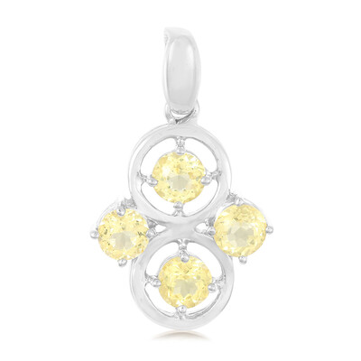 Yellow Beryl Silver Pendant