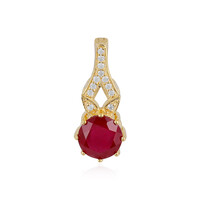 Madagascar Ruby Silver Pendant