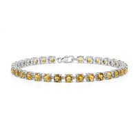 Cognac Quartz Silver Bracelet