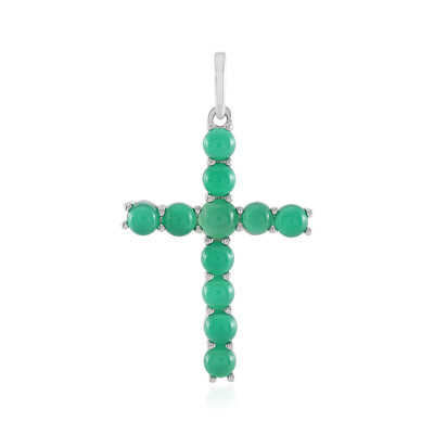 Green Onyx Silver Pendant