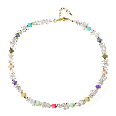 White Quartz Silver Necklace (Riya)